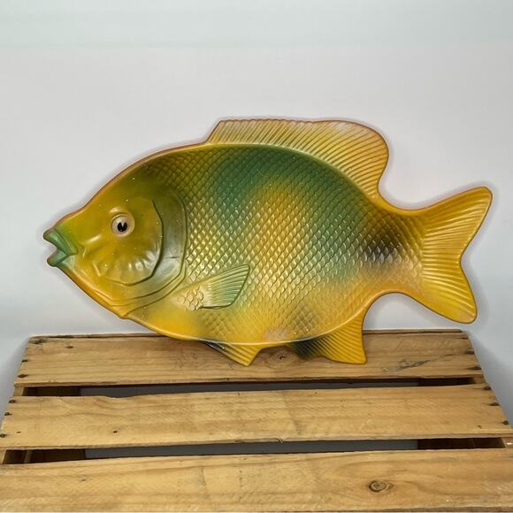 Hoover fish wall hanging tray plates vintage collectable set of 2 - Picture 2 of 16